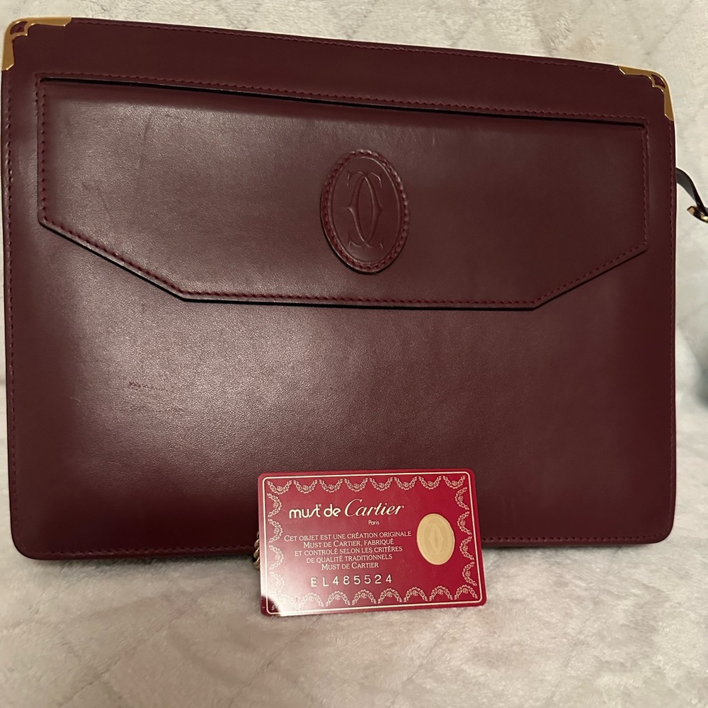 Authentic Cartier Leather Clutch - Picture 2 of 5